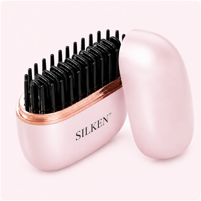 SILKEN™ pocket straightening brush, one pass, no cord